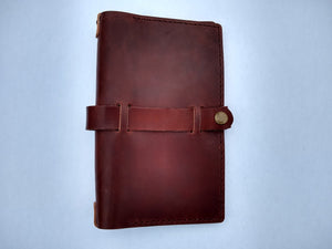 Full Grain Leather Journal Cover - Medium - Havana Brown