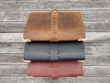 Load image into Gallery viewer, Full Grain Leather Journal Cover - Medium - True Black